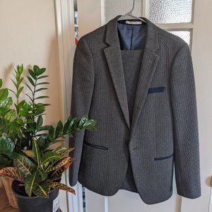 EDGE by WD.NY Suit Set - Quilted Blazer and Contrasting Pants